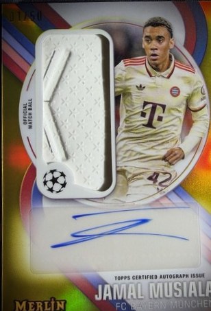 Jamal Musiala 2024 Topps Merlin Chrome Gold /50