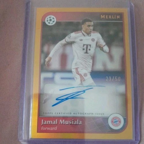 Jamal Musiala 2024 Topps Merlin Chrome Gold /50