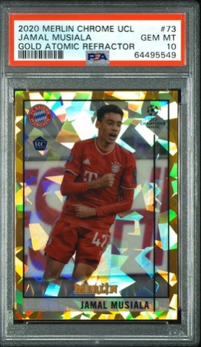 Jamal Musiala 2020 Topps Merlin Chrome Gold Atomic Refractor /50