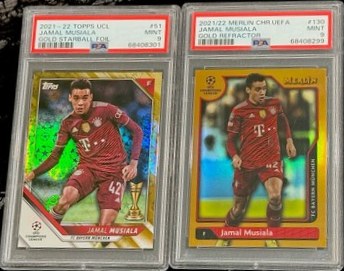 Jamal Musiala 2021 Topps Merlin Chrome Gold Refractor /50
