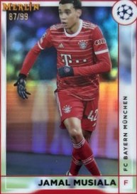 Jamal Musiala 2022 Topps Merlin Chrome Green /99