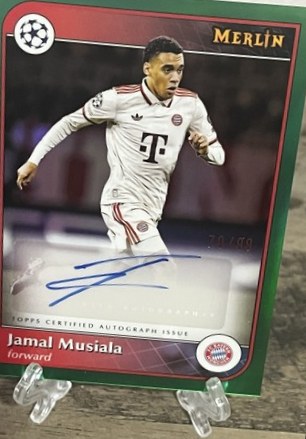 Jamal Musiala 2024 Topps Merlin Chrome Green /99