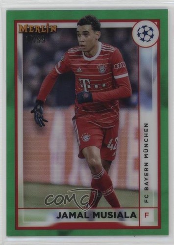 Jamal Musiala 2022 Topps Merlin Chrome Green Refractor /99