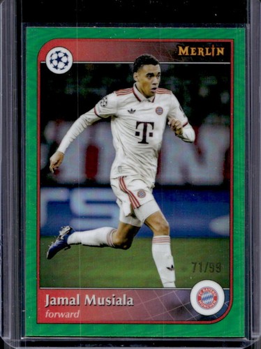 Jamal Musiala 2024 Topps Merlin Chrome Green Refractor /99