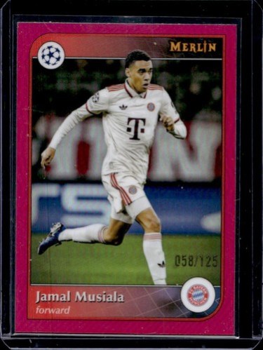 Jamal Musiala 2024 Topps Merlin Chrome Magenta Refractor /125