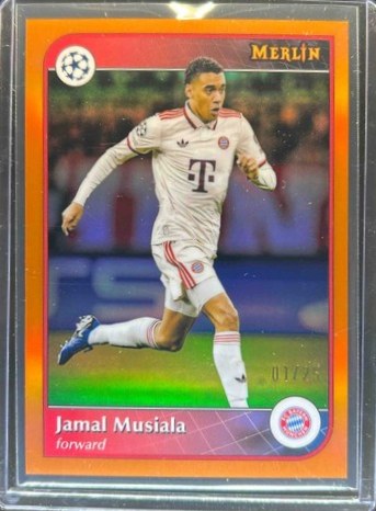 Jamal Musiala 2024 Topps Merlin Chrome Orange Refractor /25