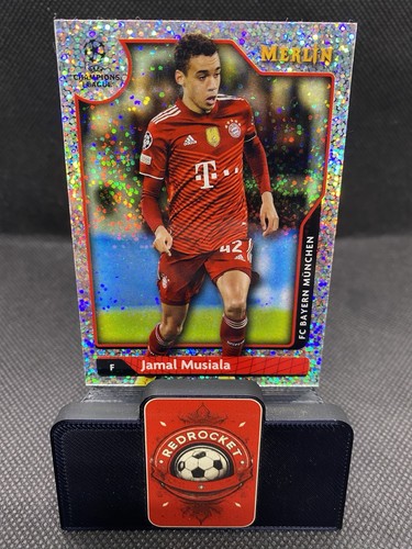 Jamal Musiala 2021 Topps Merlin Chrome Speckled Refractor /150