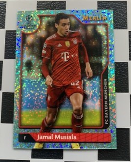 Jamal Musiala 2021 Topps Merlin Chrome UCL Aqua /199