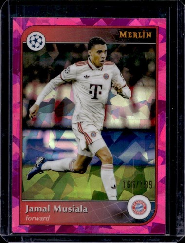 Jamal Musiala 2024 Topps Merlin Chrome UEFA Pink Atomic Refractor /199
