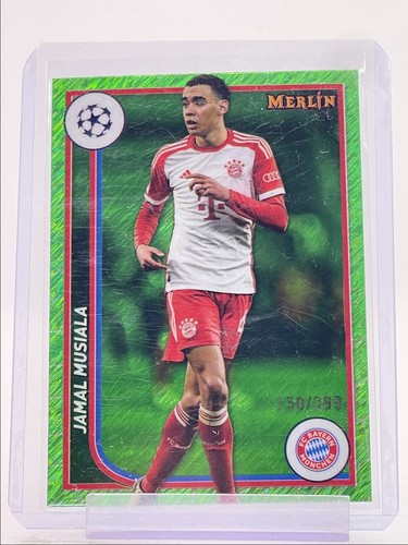 Jamal Musiala 2024 Topps Merlin Chrome Verde Fluo Scintillante /399