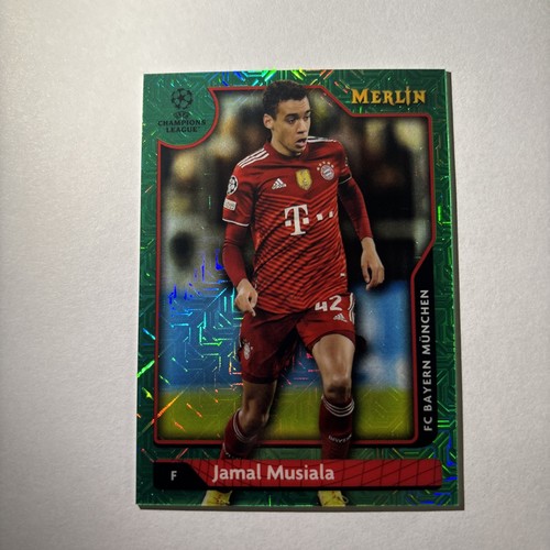 Jamal Musiala 2021 Topps Merlin Chrome Verde Mojo Refractor /99
