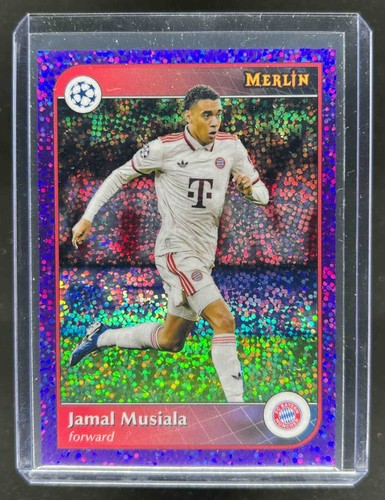 Jamal Musiala 2024 Topps Merlin Chrome Viola Macchia Rifrattore /15