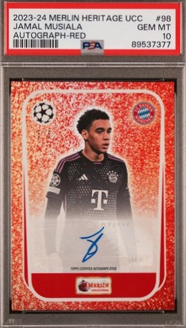 Jamal Musiala 2023 Topps Merlin Heritage Red /5