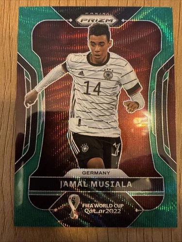 Jamal Musiala 2022 Panini Prizm FIFA World Cup Green Wave Prizm