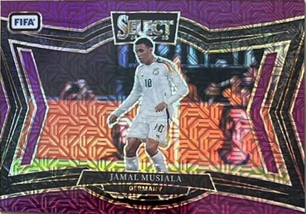 Jamal Musiala 2024 Panini Select Purple Mojo Prizm