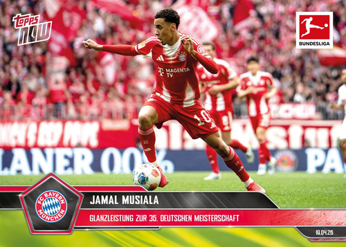 Jamal Musiala 2025 Topps NOW Bundesliga 172