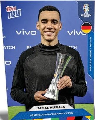 Jamal Musiala 2024 Topps Now UEFA EURO