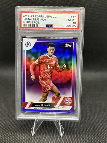 Jamal Musiala 2022 Topps UEFA Club Competitions Purple Foil /75