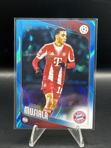 Jamal Musiala 2025 Topps UEFA Flagship Blue Flowfractor