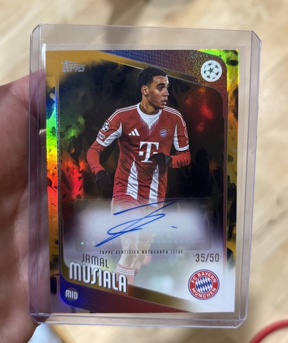 Jamal Musiala 2025 Topps UEFA Flagship Gold Raindrops /50