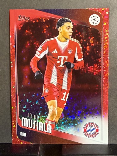 Jamal Musiala 2025 Topps UEFA Red Sparkle /5