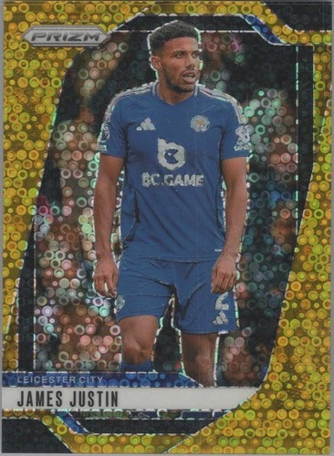 James Justin 2024 Panini Prizm Premier League Gold Breakaway /10
