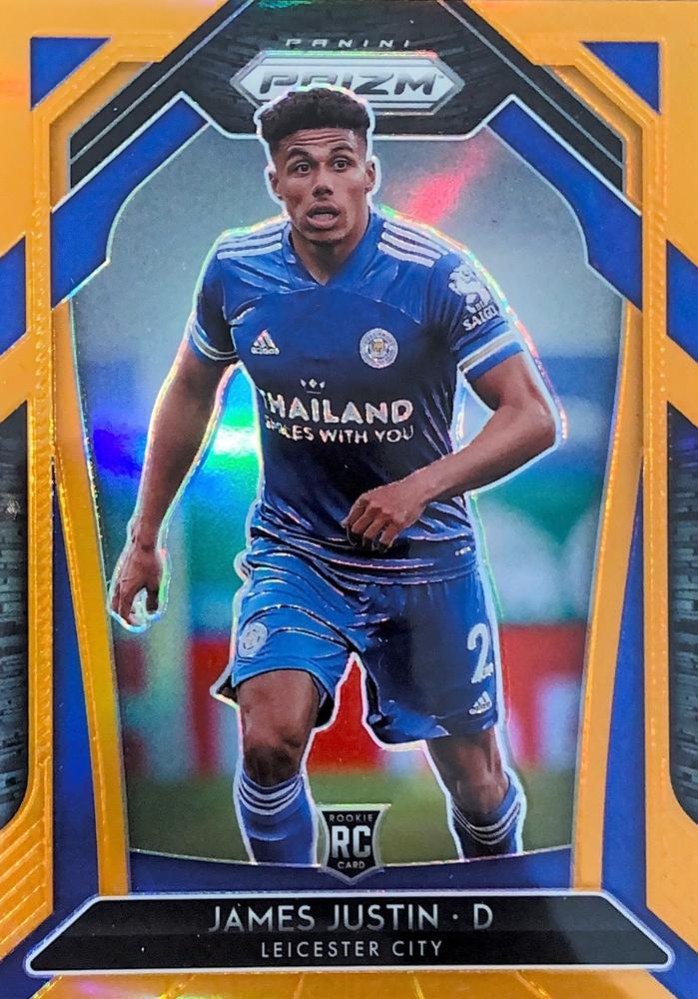 James Justin 2020 Panini Prizm Premier League Orange /25