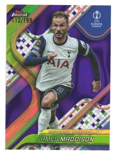 James Maddison 2024 Topps UCC Finest Purple Lava /199