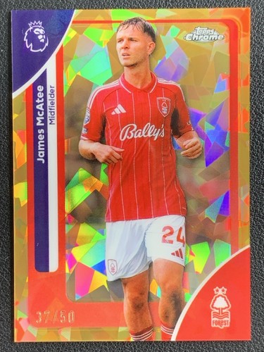 James McAtee 2025 Topps Chrome Gold Sapphire /50