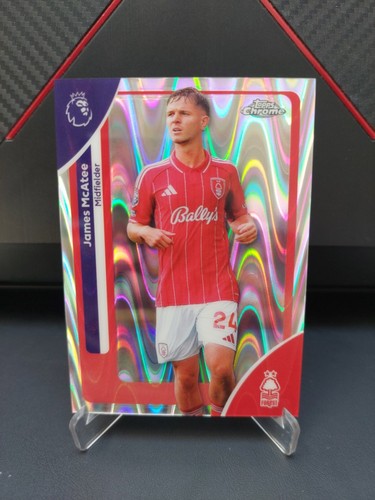 James McAtee 2025 Topps Chrome Premier League Raywave