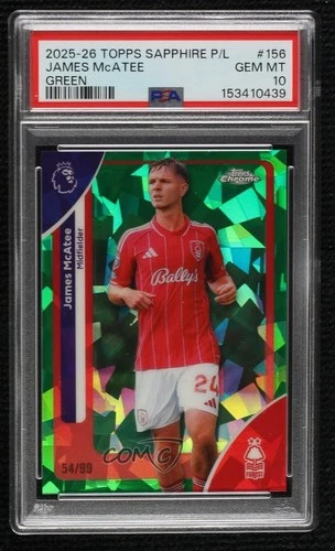 James McAtee 2025 Topps Chrome Sapphire Green /99
