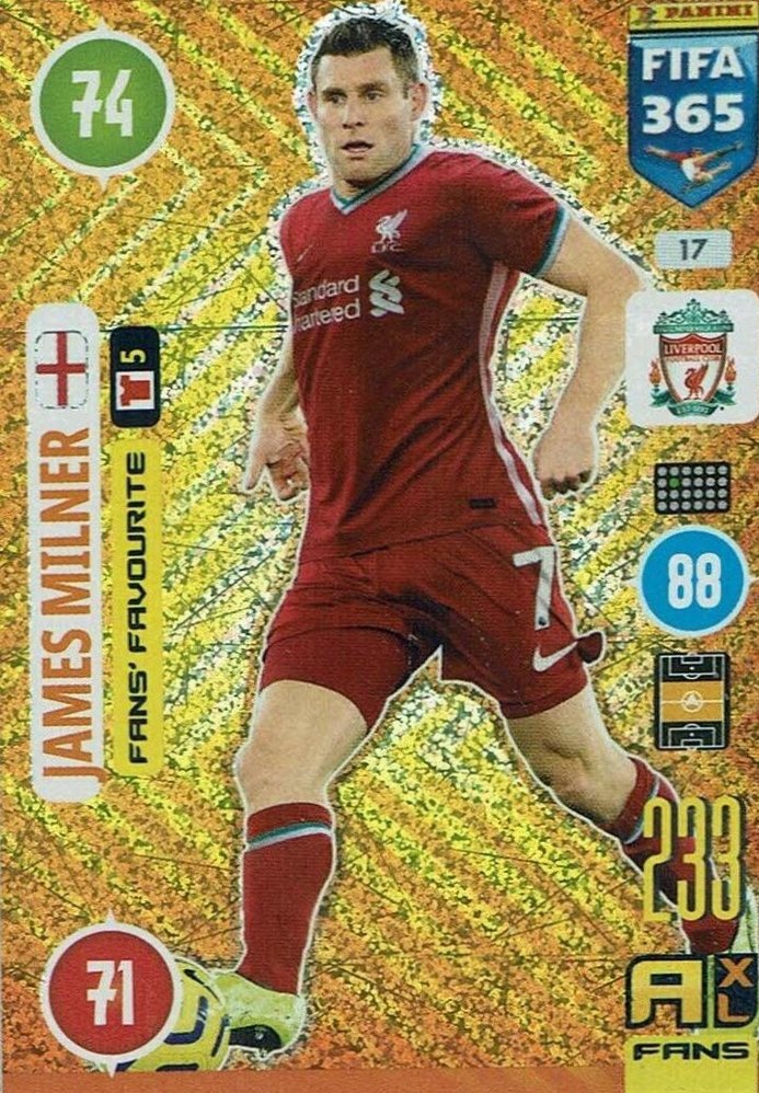 James Milner 2021 Panini Adrenalyn XL FIFA 365