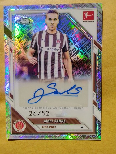James Sands 2025 Topps Chrome Bundesliga Topps-Fractor /52