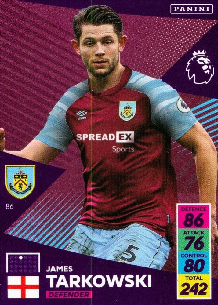 James Tarkowski 2021 Panini Adrenalyn XL Premier League
