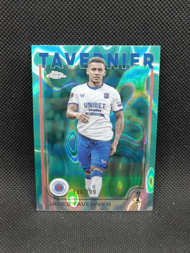 James Tavernier 2024 Topps Chrome Aqua Lava Refractor /199