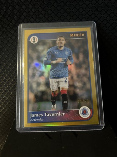 James Tavernier 2024 Topps Merlin Chrome UCC Gold Refractor /50