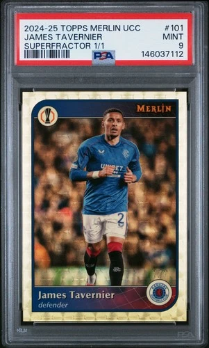 James Tavernier 2024 Topps Merlin Chrome UEFA SuperFractor 1/1