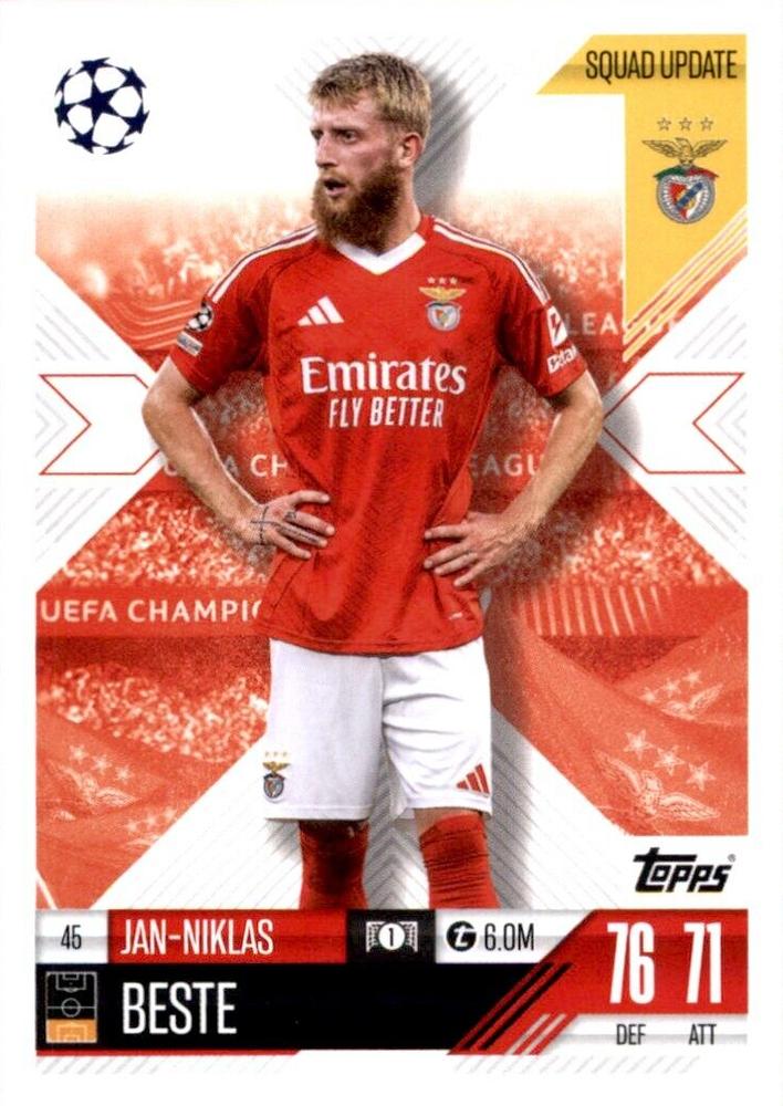 Jan Niklas Beste 2024 Topps Match Attax UEFA Club Competitions Extra