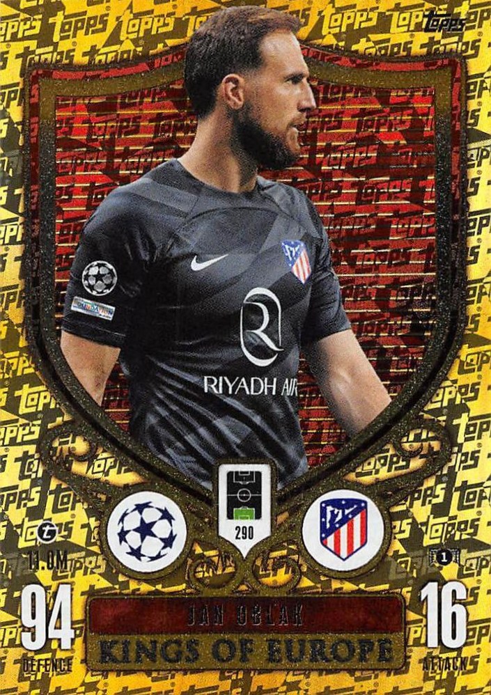 Jan Oblak 2023 Topps Match Attax UEFA Club Competitions Extra