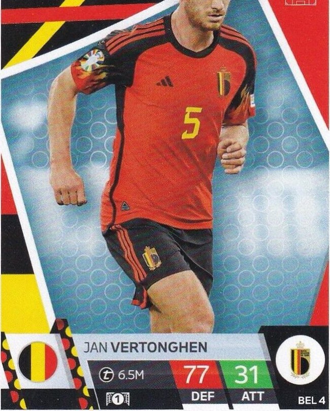 Jan Vertonghen 2024 Topps Match Attax UEFA EURO