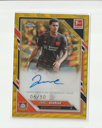 Jarell Quansah 2025 Topps Chrome Bundesliga Gold /50