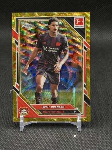 Jarell Quansah 2025 Topps Chrome Bundesliga Gold Wave /50