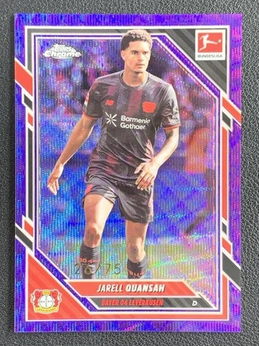 Jarell Quansah 2025 Topps Chrome Bundesliga Purple Wave /75