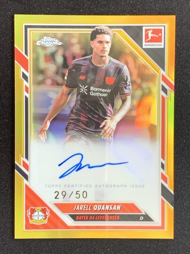 Jarell Quansah 2025 Topps Chrome Gold Refractor /50