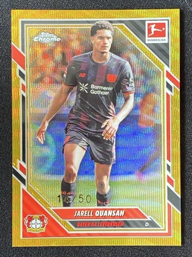Jarell Quansah 2026 Topps Chrome Gold Wave Refractor /50