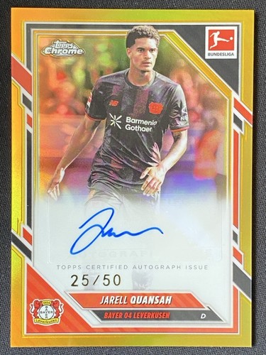 Jarell Quansah 2025 Topps Cromo Bundesliga Oro Refractor /50