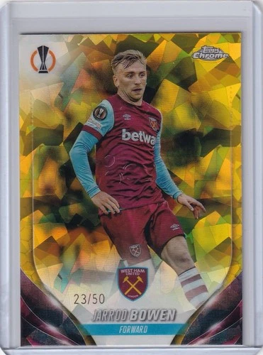Jarrod Bowen 2023 Topps Chrome Sapphire UEFA Gold Sapphire /50