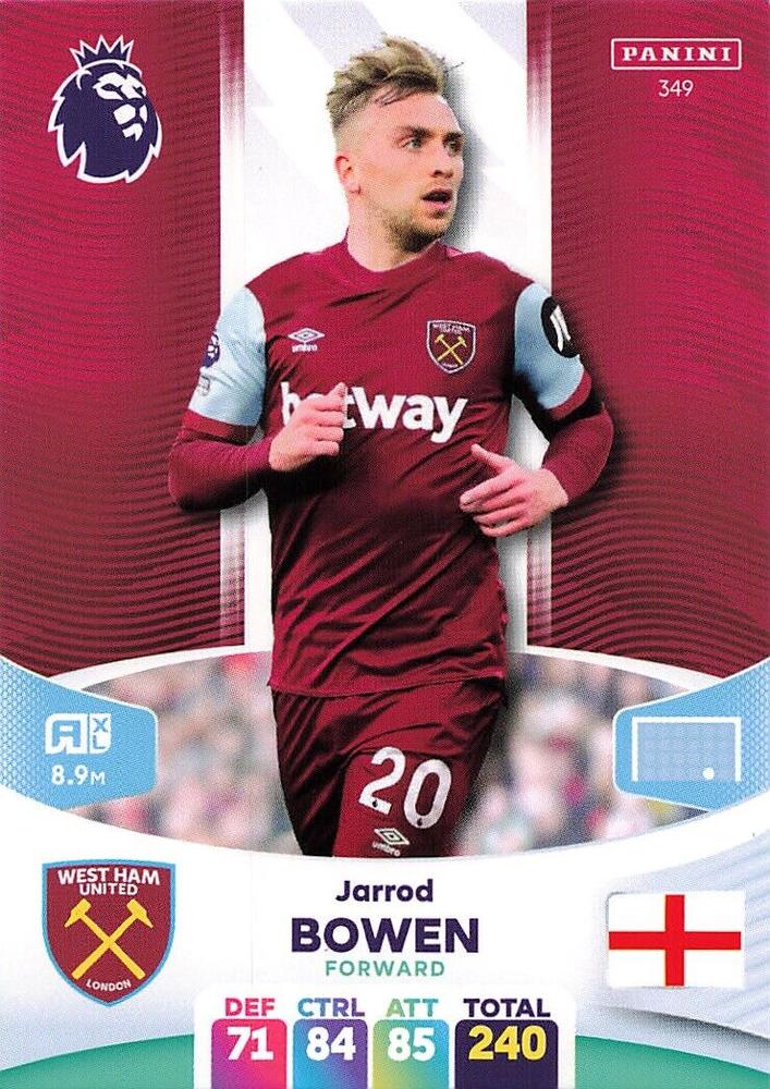 Jarrod Bowen 2024 Panini Adrenalyn XL Premier League