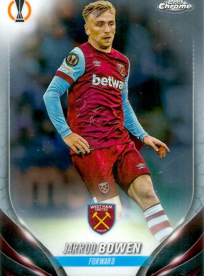 Jarrod Bowen 2023 Topps Chrome UEFA Club Competitions