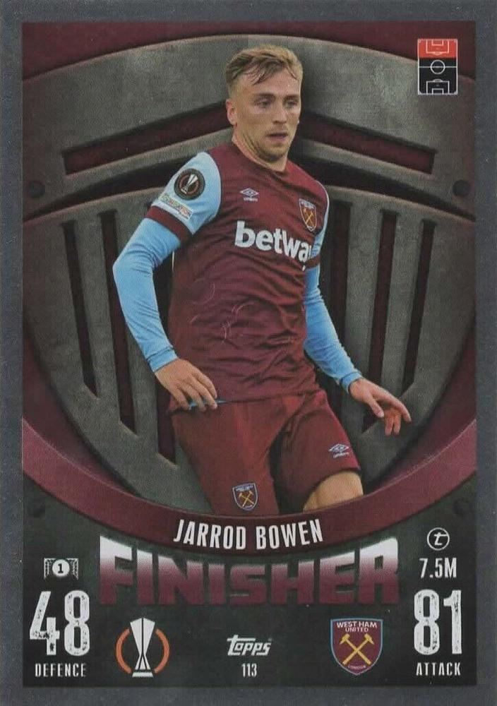 Jarrod Bowen 2023 Topps Match Attax UEFA Club Competitions